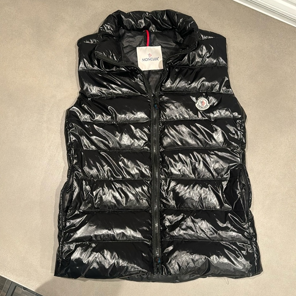 Moncler Size 4 Woman’s Ghany Down Vest-Black